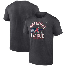 Men's Atlanta Braves Fanatics Branded Heathered Charcoal 2021 National League Champions Locker Room T-Shirt