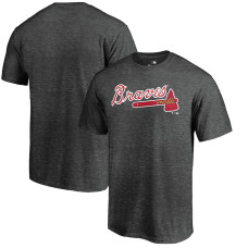 Men's Atlanta Braves Fanatics Branded Heathered Charcoal Team Wordmark T-Shirt