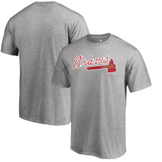 Men's Atlanta Braves Fanatics Branded Heathered Gray Team Wordmark T-Shirt