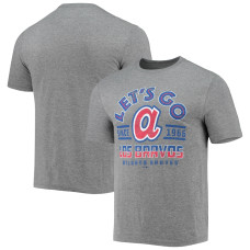 Men's Atlanta Braves Fanatics Branded Heathered Gray The Bravos Hometown Collection Tri-Blend T-Shirt