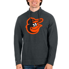 Men's Baltimore Orioles Antigua Heathered Charcoal Reward Pullover Sweatshirt
