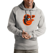 Men's Baltimore Orioles Antigua Heathered Gray Victory Pullover Hoodie
