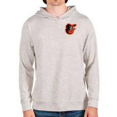 Men's Baltimore Orioles Antigua Oatmeal Absolute Pullover Hoodie