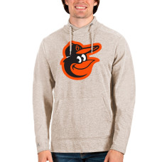Men's Baltimore Orioles Antigua Oatmeal Reward Pullover Sweatshirt