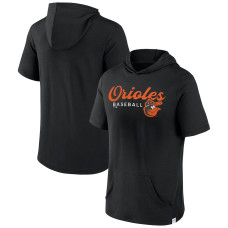 Men's Baltimore Orioles Fanatics Branded Black Offensive Strategy Short Sleeve Pullover Hoodie