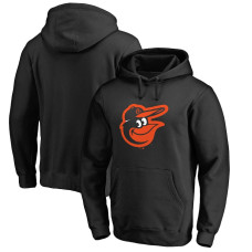 Men's Baltimore Orioles Fanatics Branded Black Official Logo Fitted Pullover Hoodie