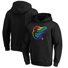 Men's Baltimore Orioles Fanatics Branded Black Team Pride Logo Pullover Hoodie