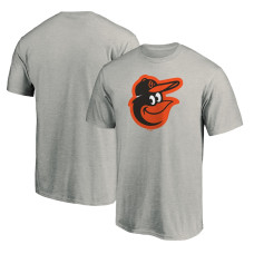 Men's Baltimore Orioles Fanatics Branded Heathered Gray Official Team Logo T-Shirt