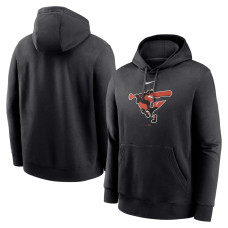 Men's Baltimore Orioles Nike Black Alternate Logo Club Pullover Hoodie