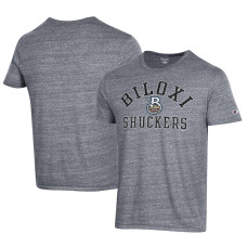 Men's Biloxi Shuckers Champion Gray Ultimate Tri-Blend T-Shirt