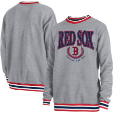 Men's Boston Red Sox  New Era Heather Gray Throwback Classic Pullover Sweatshirt