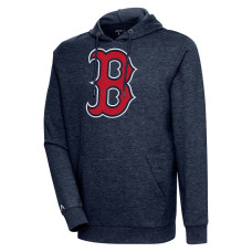 Men's Boston Red Sox Antigua Heather Navy Action Pullover Hoodie