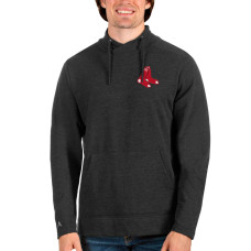 Men's Boston Red Sox Antigua Heathered Black Team Reward Pullover Sweatshirt