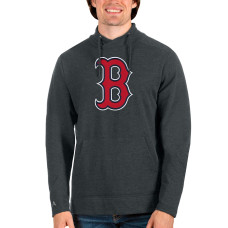 Men's Boston Red Sox Antigua Heathered Charcoal Reward Pullover Sweatshirt