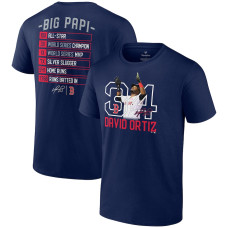 Men's Boston Red Sox David Ortiz Fanatics Branded Navy Hall of Fame Resume Graphic T-Shirt