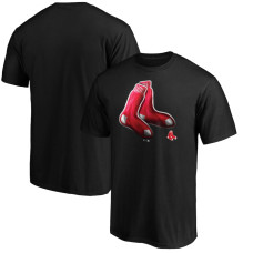 Men's Boston Red Sox Fanatics Branded Black Midnight Mascot Team Logo T-Shirt