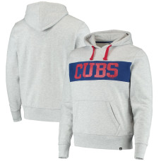 Men's Chicago Cubs '47 Heathered Gray Chest Pass Pullover Hoodie