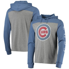 Men's Chicago Cubs '47 Heathered Gray/Royal Franklin Wooster Pullover Hoodie