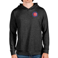 Men's Chicago Cubs Antigua Heathered Black Absolute Pullover Hoodie