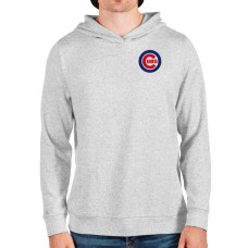 Men's Chicago Cubs Antigua Heathered Gray Absolute Pullover Hoodie