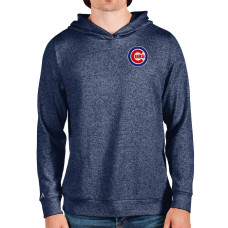 Men's Chicago Cubs Antigua Heathered Navy Absolute Pullover Hoodie