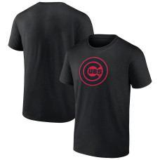 Men's Chicago Cubs Fanatics Branded Black Rough Diamond T-Shirt