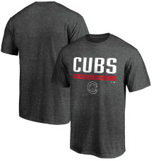Men's Chicago Cubs Fanatics Branded Charcoal Team Win Stripe T-Shirt