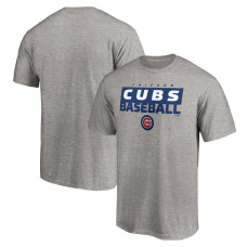 Men's Chicago Cubs Fanatics Branded Heather Gray Gain Ground T-Shirt