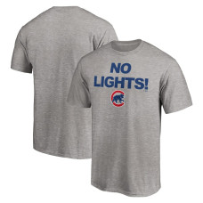 Men's Chicago Cubs Fanatics Branded Heather Gray No Lights T-Shirt