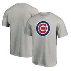 Men's Chicago Cubs Fanatics Branded Heather Gray Official Logo Team T-Shirt