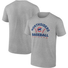 Men's Chicago Cubs Fanatics Branded Heathered Gray Iconic Go for Two T-Shirt