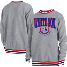 Men's Chicago White Sox  New Era Heather Gray Throwback Classic Pullover Sweatshirt