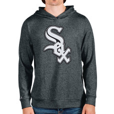 Men's Chicago White Sox Antigua Heathered Charcoal Team Logo Absolute Pullover Hoodie
