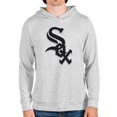 Men's Chicago White Sox Antigua Heathered Gray Team Logo Absolute Pullover Hoodie