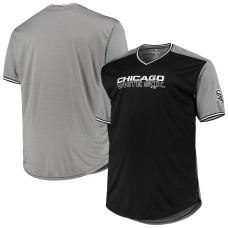 Men's Chicago White Sox Black/Gray Solid V-Neck T-Shirt