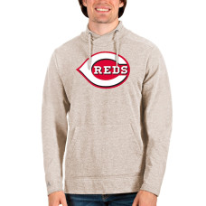 Men's Cincinnati Reds Antigua Oatmeal Reward Pullover Sweatshirt