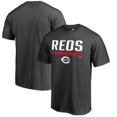 Men's Cincinnati Reds Fanatics Branded Ash Win Stripe T-Shirt