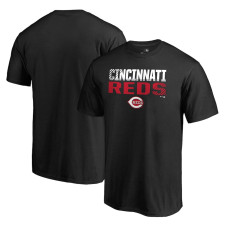 Men's Cincinnati Reds Fanatics Branded Black Fade Out T-Shirt