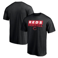 Men's Cincinnati Reds Fanatics Branded Black Gain Ground T-Shirt