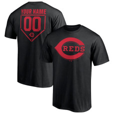 Men's Cincinnati Reds Fanatics Branded Black Personalized RBI Logo T-Shirt