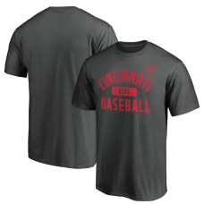 Men's Cincinnati Reds Fanatics Branded Charcoal Iconic Primary Pill T-Shirt