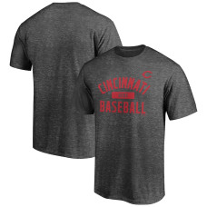 Men's Cincinnati Reds Fanatics Branded Charcoal Team Primary Pill T-Shirt