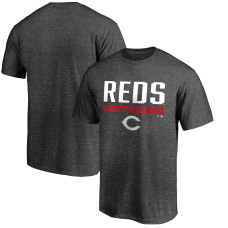 Men's Cincinnati Reds Fanatics Branded Charcoal Team Win Stripe T-Shirt