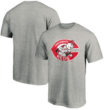 Men's Cincinnati Reds Fanatics Branded Heather Gray Cooperstown Collection Forbes T-Shirt
