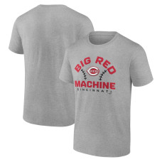 Men's Cincinnati Reds Fanatics Branded Heather Gray Team Go For Two T-Shirt