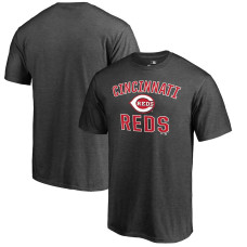 Men's Cincinnati Reds Fanatics Branded Heathered Gray Core Basics Victory Arch T-Shirt