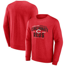 Men's Cincinnati Reds Fanatics Branded Heathered Red Classic Move Pullover Sweatshirt