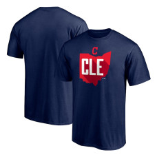Men's Cleveland Indians Fanatics Branded Navy Hometown CLE T-Shirt