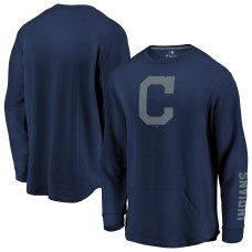 Men's Cleveland Indians Fanatics Branded Navy World At Large Pullover Crew Sweatshirt