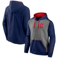 Men's Cleveland Indians Fanatics Branded Navy/Heathered Gray Expansion Team Full-Zip Hoodie